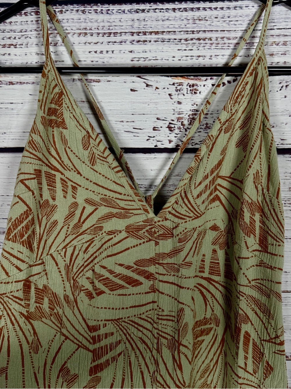 O’Neill Jace Leaf Print Wide Leg Jumpsuit Boho Tropical - Picture 9 of 10
